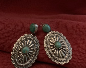 Sterling Silver and Turquoise Dangle Earrings