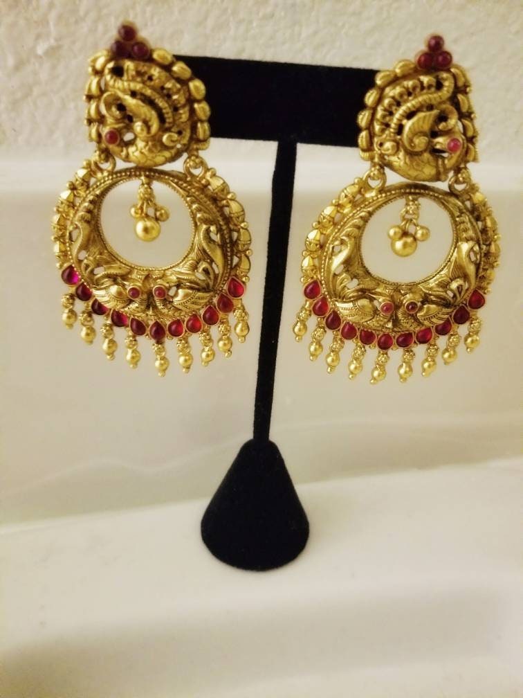 Sparkling Ramleela Earrings - South India Jewels