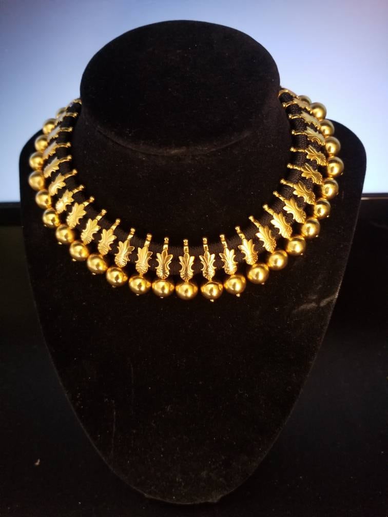 Buy Black Silk Thread Jewelry Set with Designer Pendant Online! – Khushi  Handicrafts