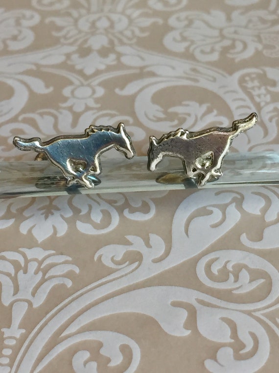 Sterling silver 925 vintage running horses cuff li