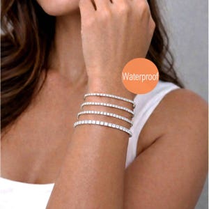 Moissanite Tennis Bracelet in 925 Sterling Silver – GRA Certified, Round-Brilliant cutting style