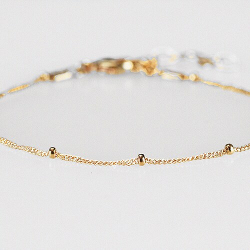Satellite Chain Bracelet / Dainty Gold Bracelet / Layering Etsy