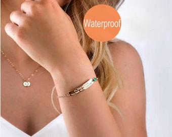 Medical ID Bracelet Women, Personalized Sterling silver, 14K Gold filled, Rose Gold Medical alert bracelets, Medic alert jewelry, Adults