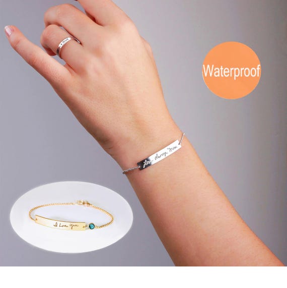 Handwriting Bracelet Sterling silver, Actual Signature bracelet, Mom, Dad Handwriting bracelet, Custom Handwritten Gift, Memorial jewelry