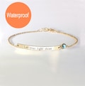 Quote bracelet, Personalized inspirational bracelet, Custom quote bracelet, Gold bar bracelet, Motivational personalized, Bridesmaids gift
