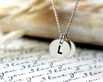 Initial Necklace Sterling Silver, Custom Necklace, Multiple Initial Necklace, Mom necklace, Gift for new Mom, Necklaces for women