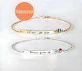 Quote bracelet, Personalized inspirational bracelet, Custom quote bracelet, Gold bar bracelet, Motivational personalized, Bridesmaids gift