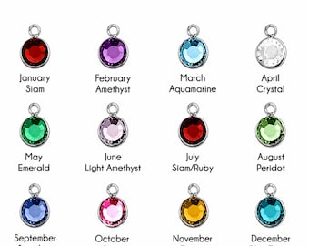 Birthstone Charm, Cubic Zirconia Drop Charm, Add-on option for necklaces. Not sold separately