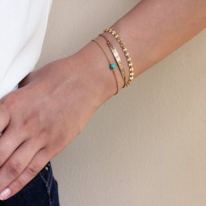 Layered bracelet, Stackable Birthstone Bracelet, Dainty Gemstone Bracelet, Gold Layering Bracelet, Bridesmaid gift Gift for her image 5