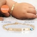 Baby bracelet gold, Birthday gift ideas for girl, Custom Baby name bracelet, New Baby girl gift personalized, Baby shower, Baptism 