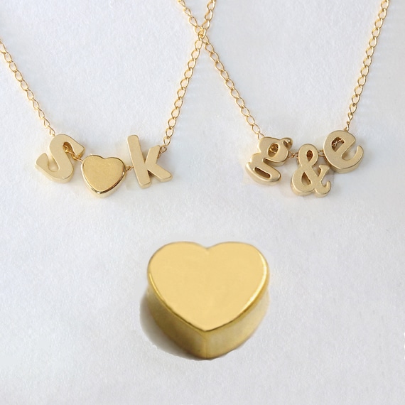 Heart Necklace Gift for Girlfriend Gift for Her Valentines Day Gift Flower Girl Gift Bridal Shower Gift Dainty Necklace Etsy