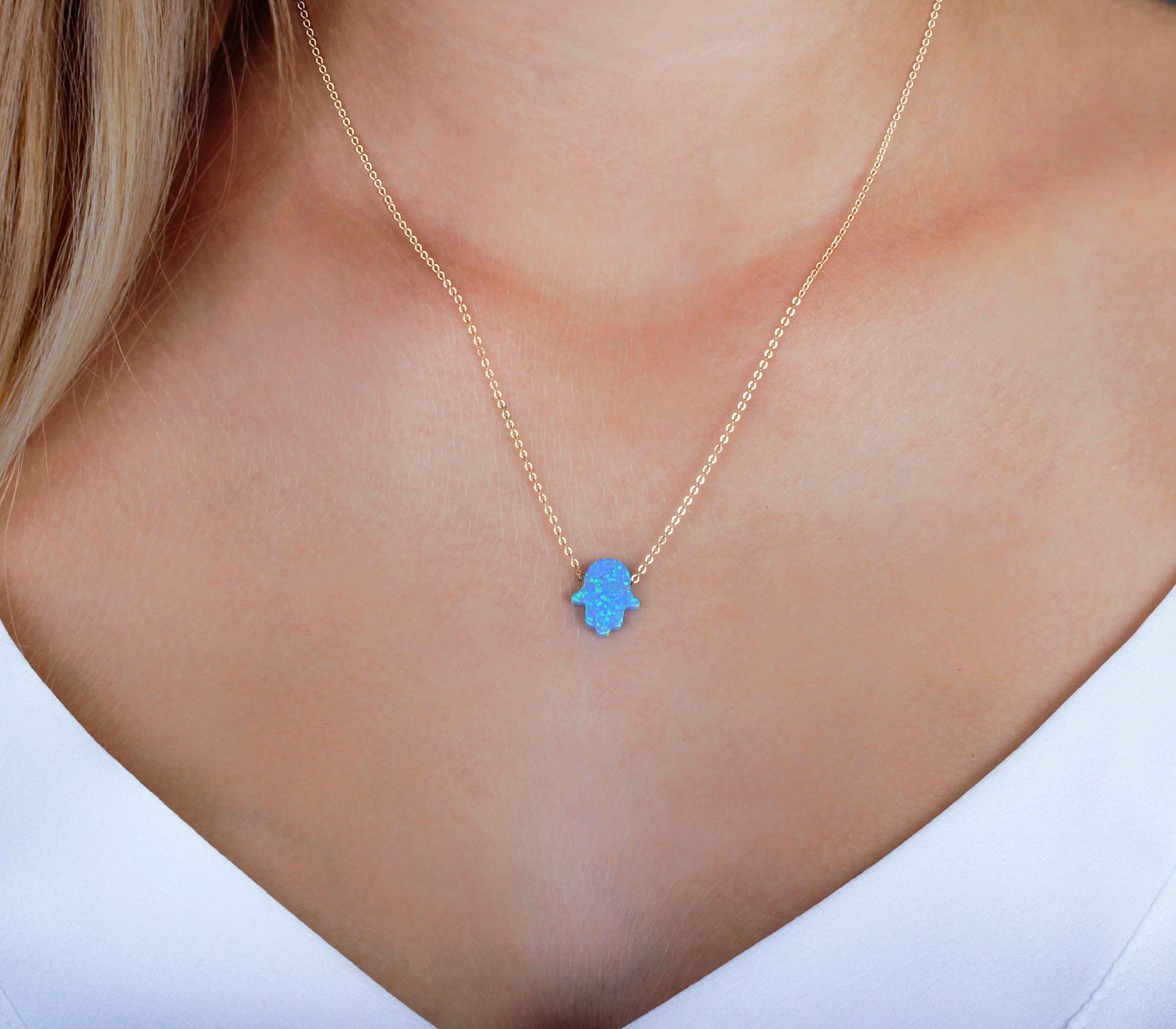 Blue Hamsa Pendant Blue Hamsa Pendant