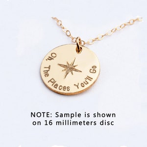 Graduation gift, Compass necklace with custom coordinates, Wanderlust, Friendship necklace, Celestial jewelry image 5