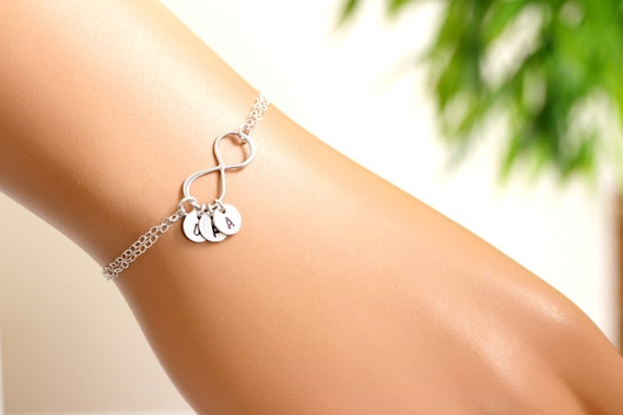 Buy Sterling Silver Infinity Chain Bracelet Online in India - Etsy