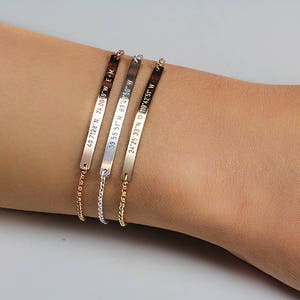 Personalized bracelet for mom, Kids name bracelet, Custom Name bracelet engraved, Mommy bracelet, Wife, Mother Grandma gift image 9
