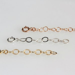 Removable extender, bracelet or necklace extender, 14K Gold filled, sterling silver or rose gold image 1