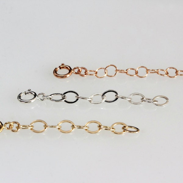 Removable extender, bracelet or necklace extender, 14K Gold filled, sterling silver or rose gold