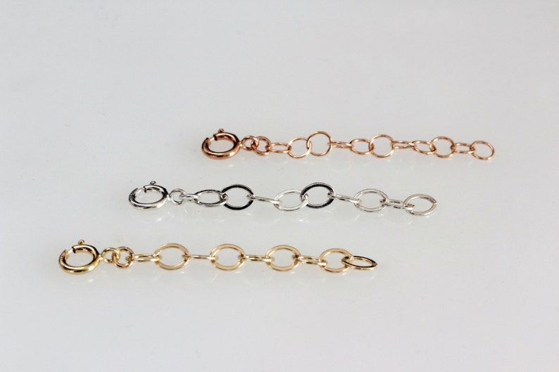 Removable extender, bracelet or necklace extender, 14K Gold filled, sterling silver or rose gold image 1