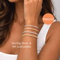 Moissanite Tennis Bracelet in 925 Sterling Silver – GRA Certified, Round-Brilliant cutting style