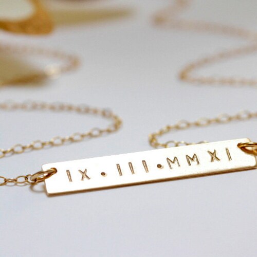 Nameplate Necklace Personalized Initial 