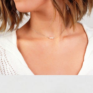 Freshwater Pearl, Choker necklace, June birthstone, Single Pearl necklace, Bridesmaids necklace, Gift for her, Dainty necklace, 4mm pearl