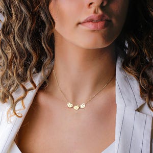 Personalized Heart Necklace, Dainty heart choker necklace, Initial  Heart choker in Gold, Silver or Rose gold, Mothers necklace, HEARTS