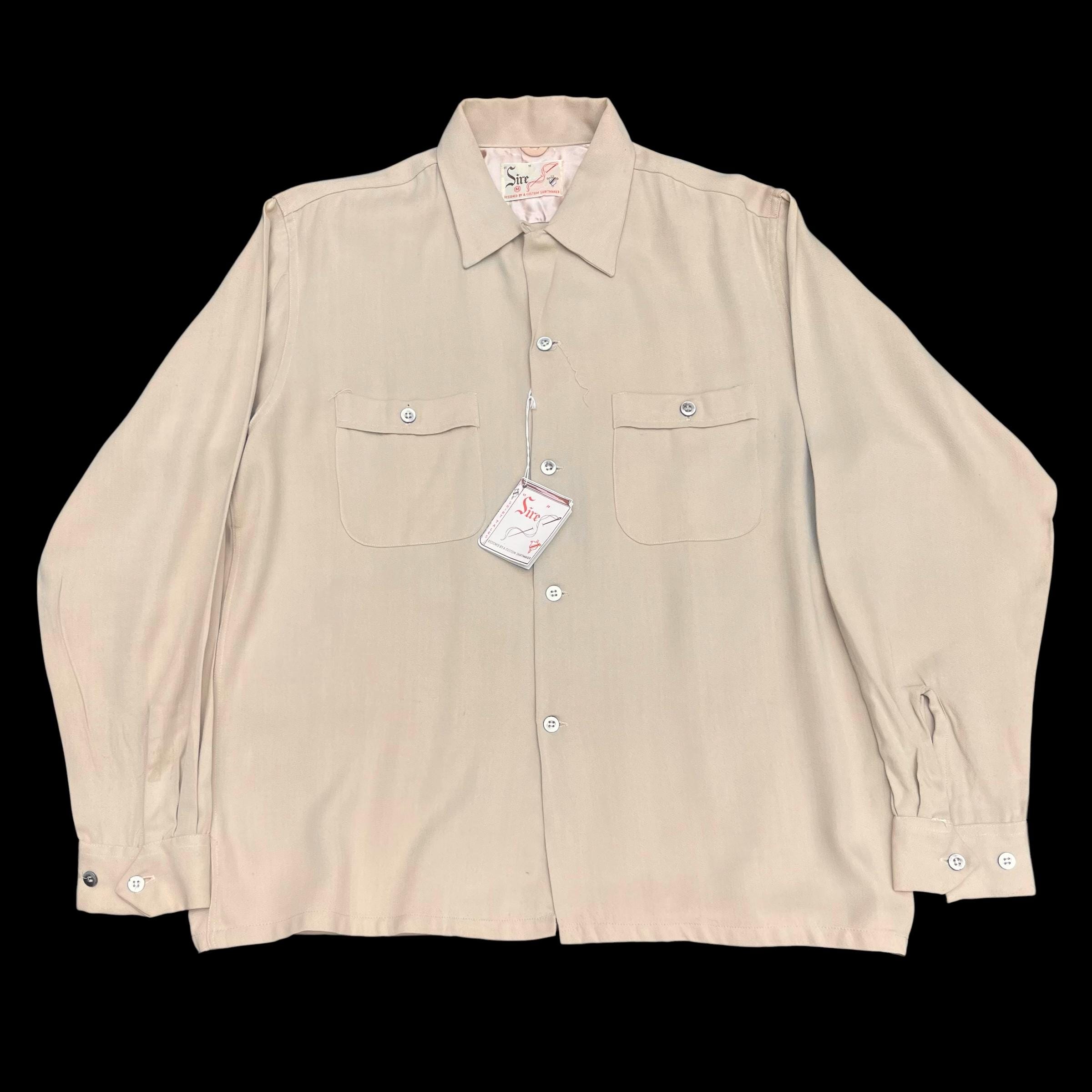 トップス 50s60s California gabardine shirt 50s Gabardine Shirt - Etsy