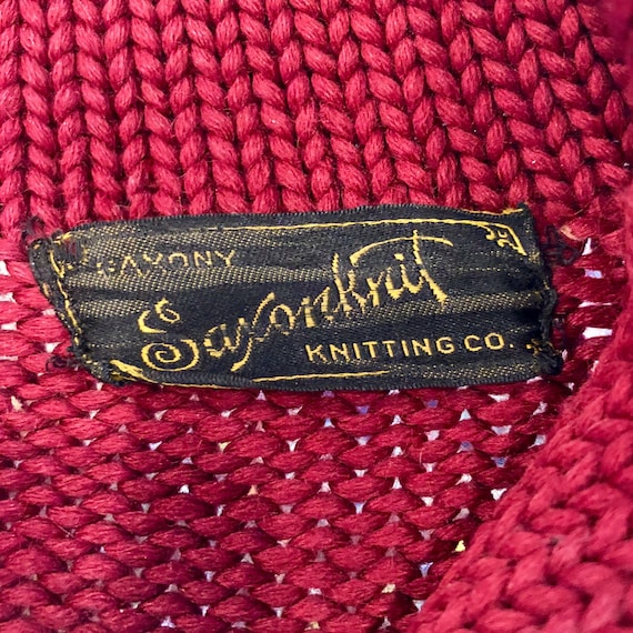 1910s Washington Indians Burgundy Shawl Collar Wo… - image 5