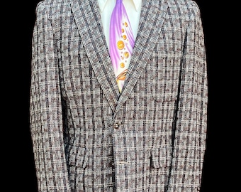 Underbar rutig tweed sportkappa/jacka från Penney's från 1950-talet.
