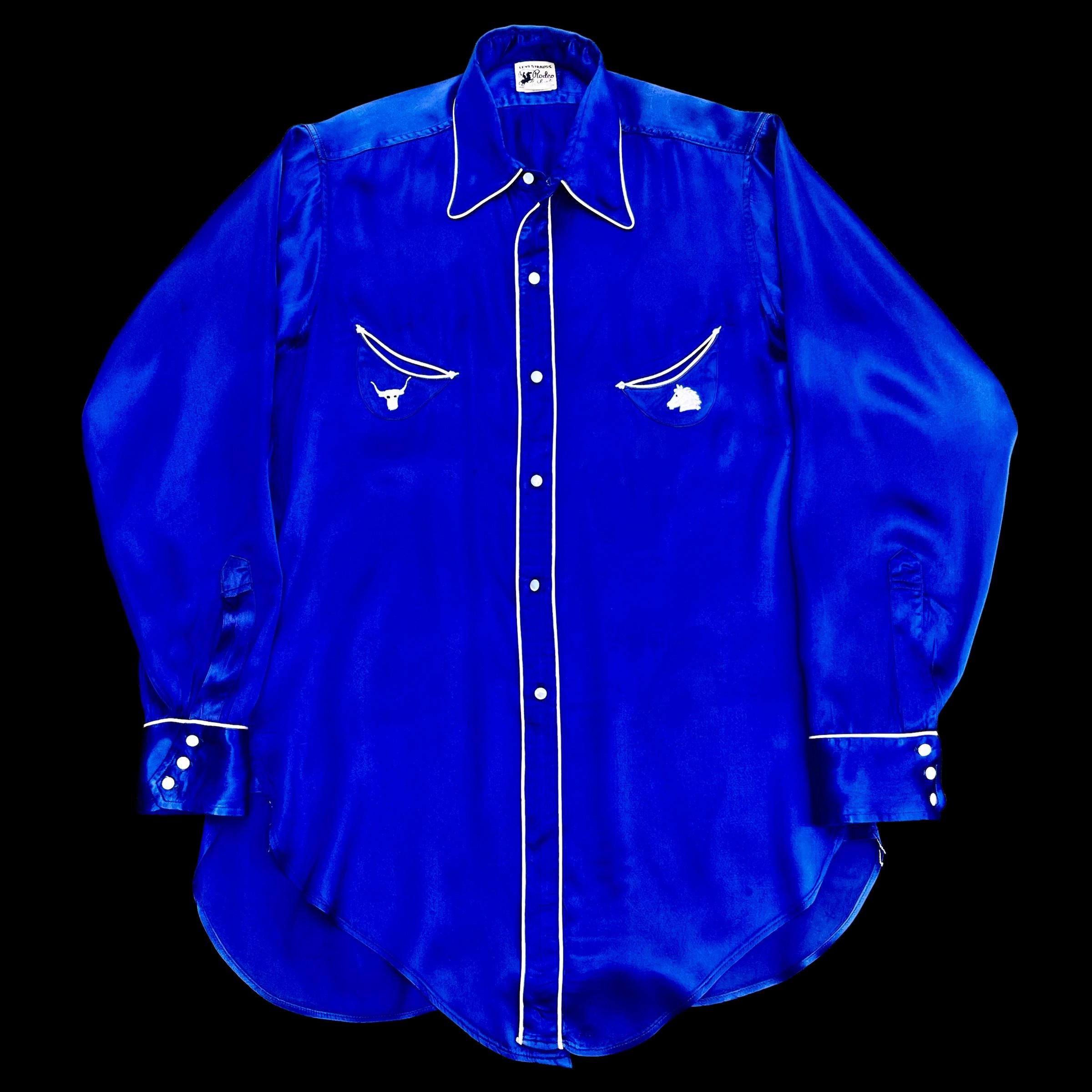 トップス 30s-40s LEVI'S rayon satin western shirt 1930s Or 40s Vintage Levi's Red Satin Western Shirt M | eBay