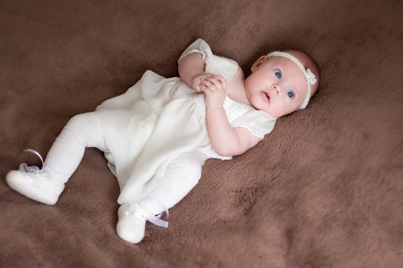 Baptism dress baptism set dress booties jacket for baby Etsy