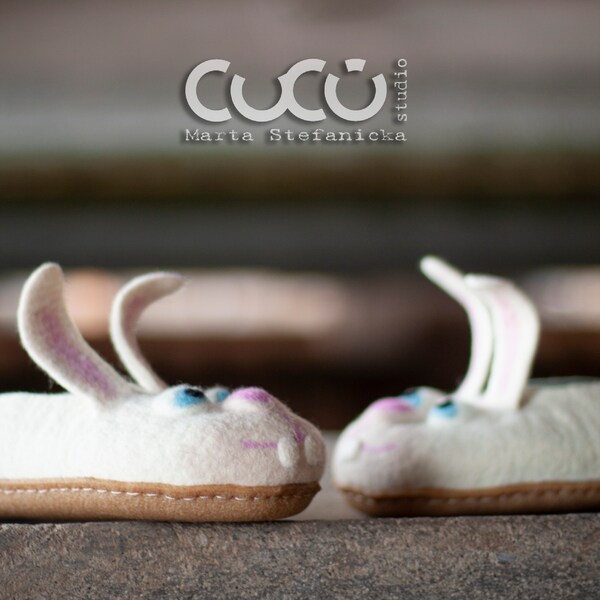 white rabbit slippers