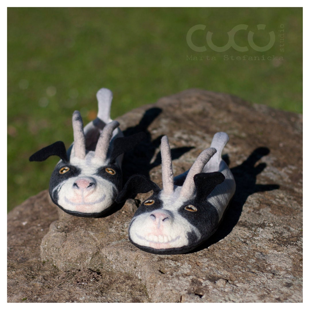 ADULT Sizes Goats Slippers Made to ORDER/ Handmade House Shoes Etsy