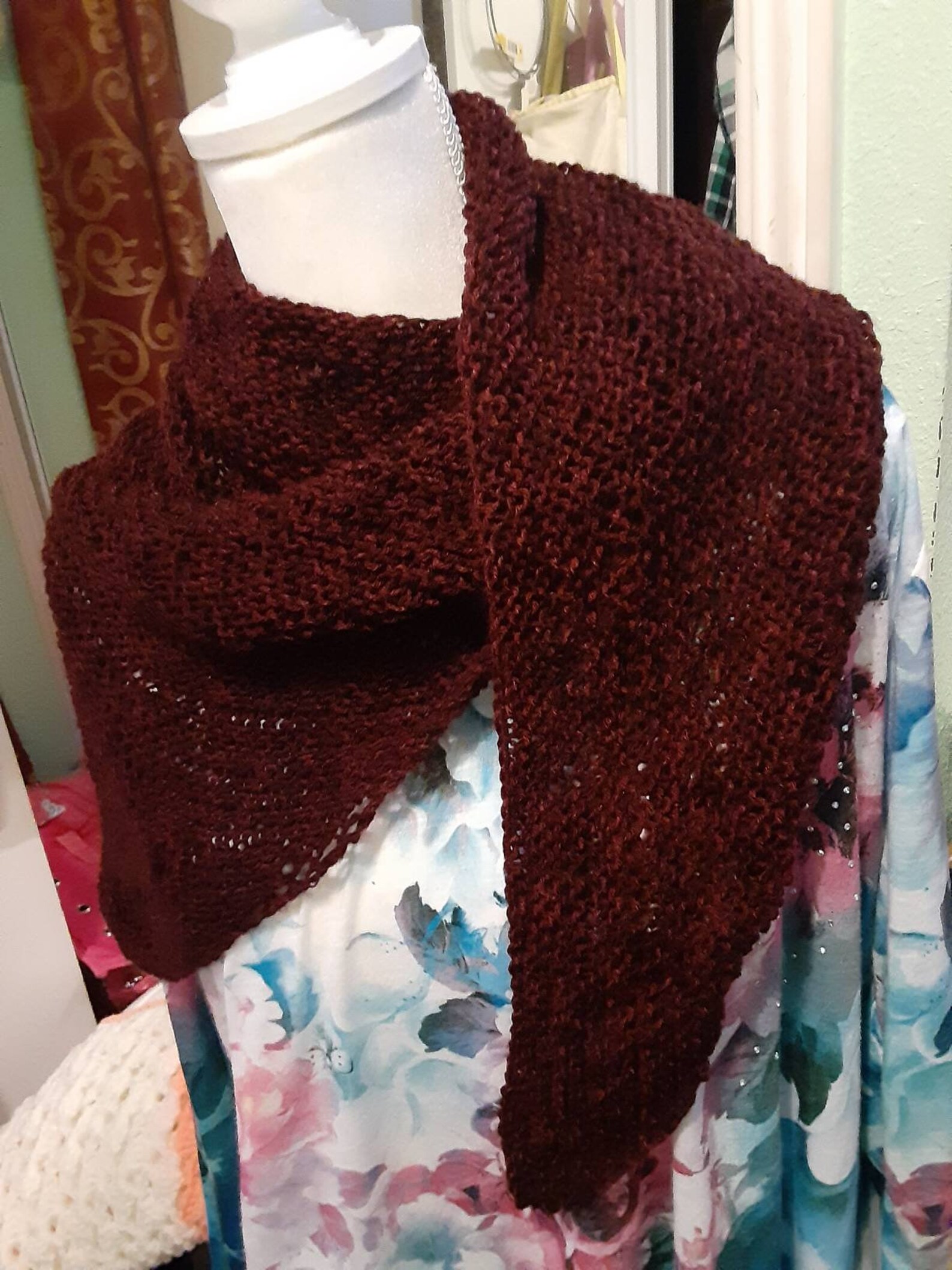 Oxblood soft &sleek DK Yarn Bee yarn 5o by 42 hand knitted Etsy