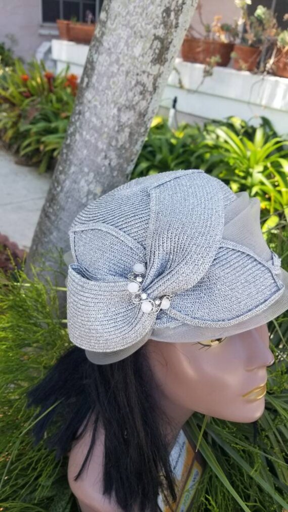 Silver Pillbox Hat - Etsy