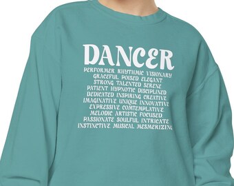 Words To Describe A Dancer Sweatshirt, Dance Sweatshirt, Ballet Sweatshirt, Recital Gifts, Ballerina Gift