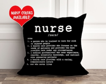 Nurse Gifts, Nurse Quote, Gift Ideas for Nurse, Nurse Definition, Nurse Toss Pillow, RN Gift, Nurse Cushion, Gifts for Nurses, Nurse Pillow