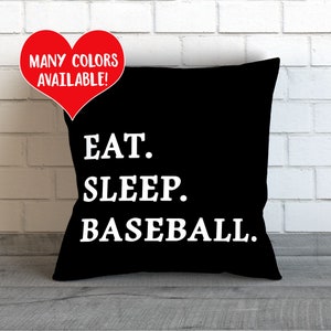 Baseball Pillow, Baseball Cushion, Boys Room Decor, Baseball Gift, Baseball Quotes, Baseball Decor