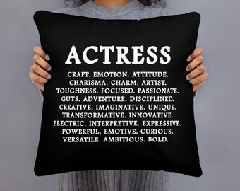 Actress Pillow, Opening Night Gift, Broadway Decor, Theatre Gifts, Actress Cushion, Theatre Student Gifts