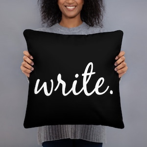 Writer Pillow, Write Pillow, Writing Pillow, Writer Throw Pillow, Write Pillow Case, Writing Toss Pillow, Writer Pillow Cover, Writer Pillow