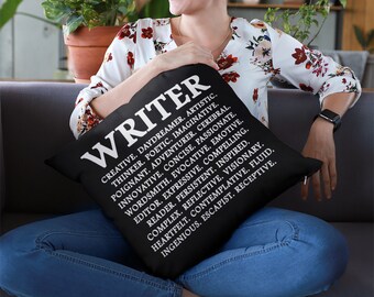 Writer Traits Pillow, Gifts for Writers, Author Gifts, Writer Definition