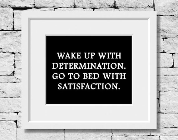 Determination Quotes Goals Print Motivational Quote Print Etsy