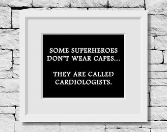 Cardiologist Gift, Cardiologist Office Decor, Doctor Gift, Cardiology Wall Art, Heart Doctor Gift, Physician Decor