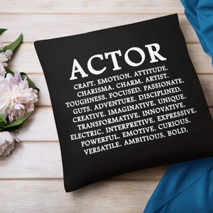 Actor Traits Pillow, Actor Gifts, Actor Decor, Actor Definition