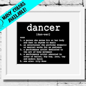 Personalized Dancer Gift, Recital Gifts, Dancer Gift, Dancer Print, Dance Teacher, Dance Studio, Quotes for Dancers
