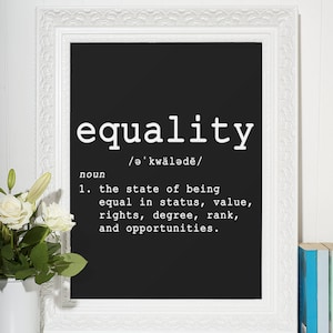 Gleichheit Definition Print, LGBTQ Print, Gleichheit Zitat, Gleichheit Zitate, Humankind Zitate