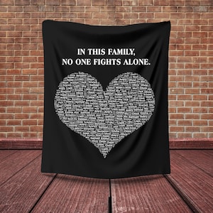 Custom Support Blanket For Family Member, Personalized Cancer Support Blanket, Comforting Gift, Hopeful Gift, Emotional Support Blanket
