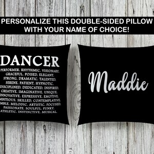 Personalized Dance Gift, Recital Gifts, Dance Teacher, Dancer Gift, Ballerina, Ballet Dancer Gift, Dancer Pillow, Cushion, Dancing Gifts