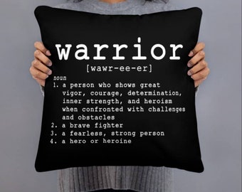 Warrior Pillow, Get Well Care Package, Surgery Care Package, Thinking of You Gift, Get Well Gift, Inspiration Pillow