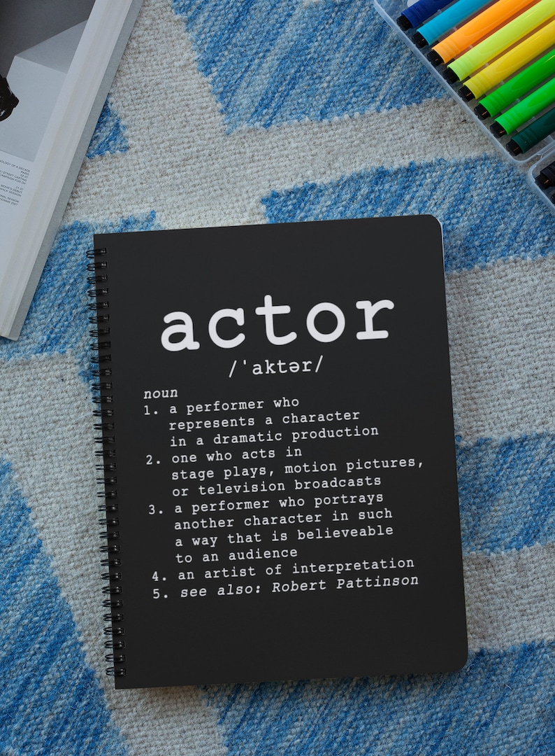 Personalized Actor Spiral Notebook, Actor Definition Notebook, Actress Spiral Notebook, Theatre Actor image 5